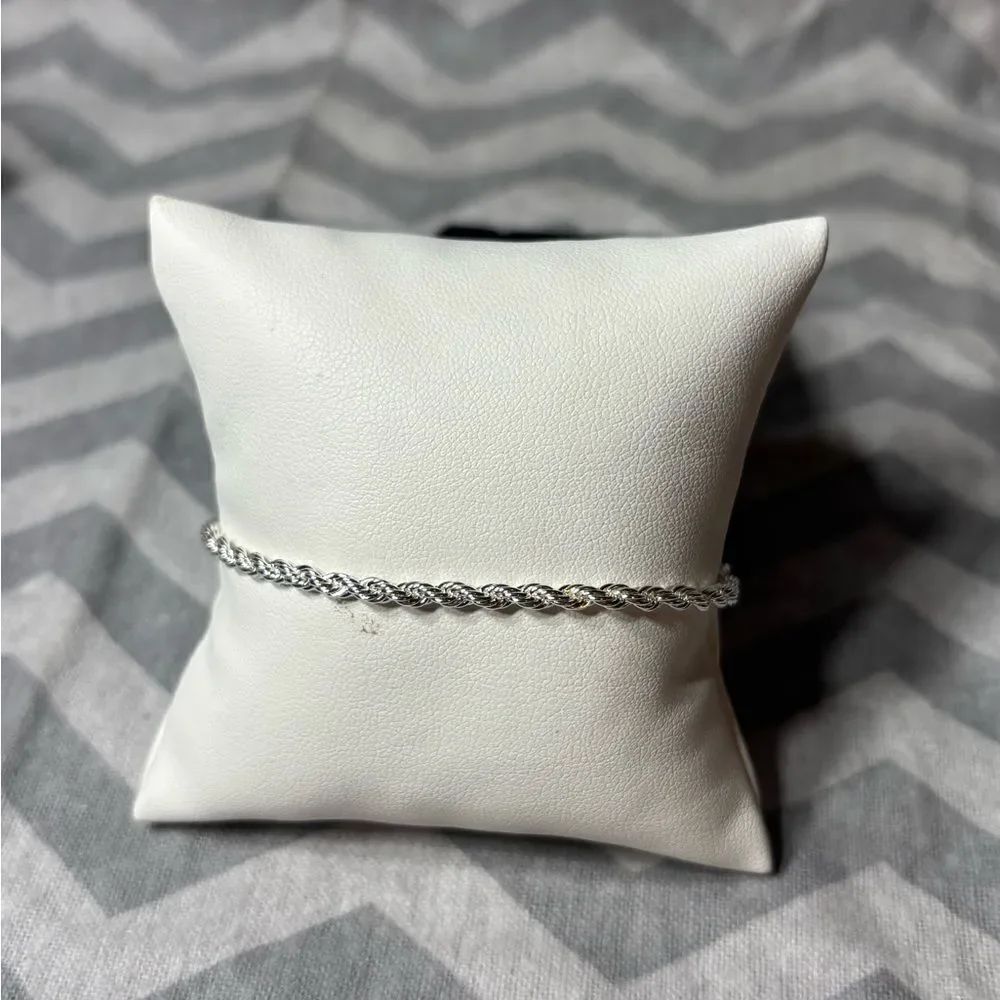 New! Silver Tone Dainty Bracelet Lobster Clasp & Extension